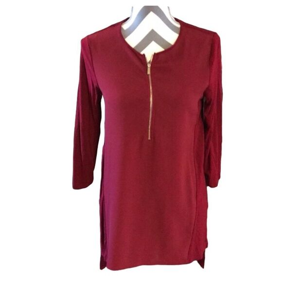 Vince Camuto XS Hi Low Wine Colored Tunic - Picture 1 of 4